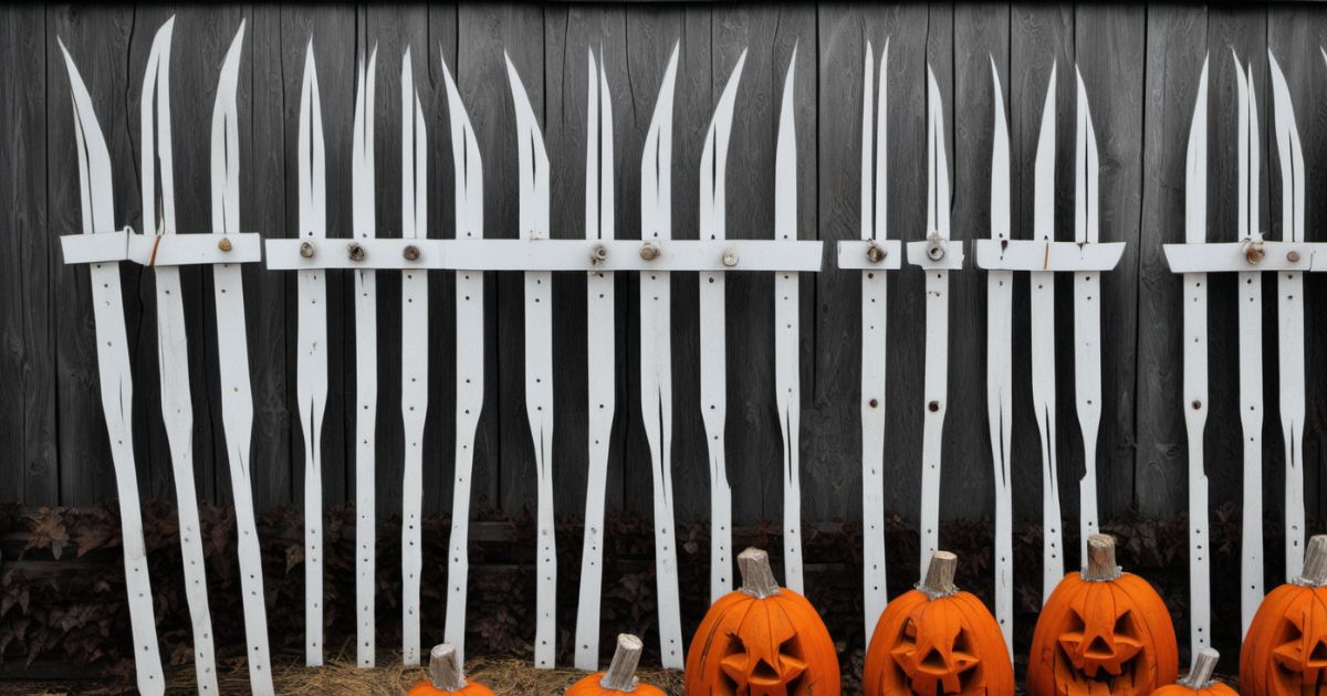 Impaled Fence Pumpkins